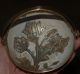 Antique 1854 Th Brass Bowl Inside Carved Flowers On The Bottom Carved Signature Metalware photo 1