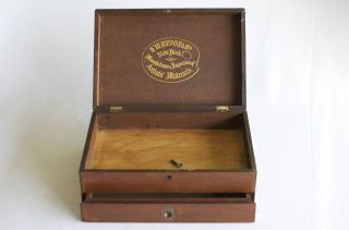 Antique F.  W.  Devoe & Co.  Of New York Wooden Painter / Artist Box With Drawer photo