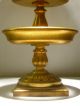 Vtg Hollywood Regency Italian Florentine Gilt Gold Wood Tole Tiered Table Lamp Toleware photo 4