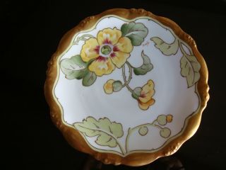Limoges Bawo & Dotter,  Hand Painted Signed Mussil,  Plate 8 1/2 