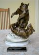 Huge Zsolnay Playing Bears - Hand - Painted - Made In Hungary - 1911 Béla Markup Figurines photo 1