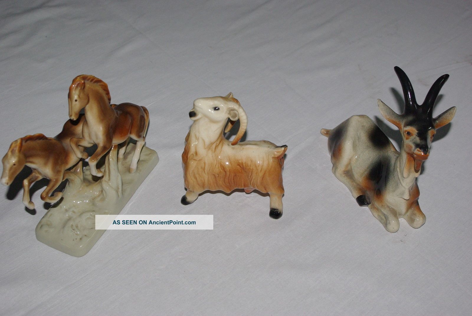 Three Vintage Antique Porcelain Figurines Figurines photo