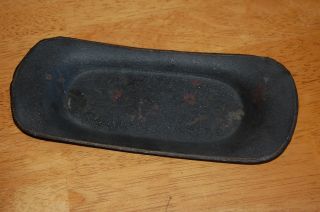 Antique Tin Painted Toleware Candle Snuffer Wick Trimmer Tray photo