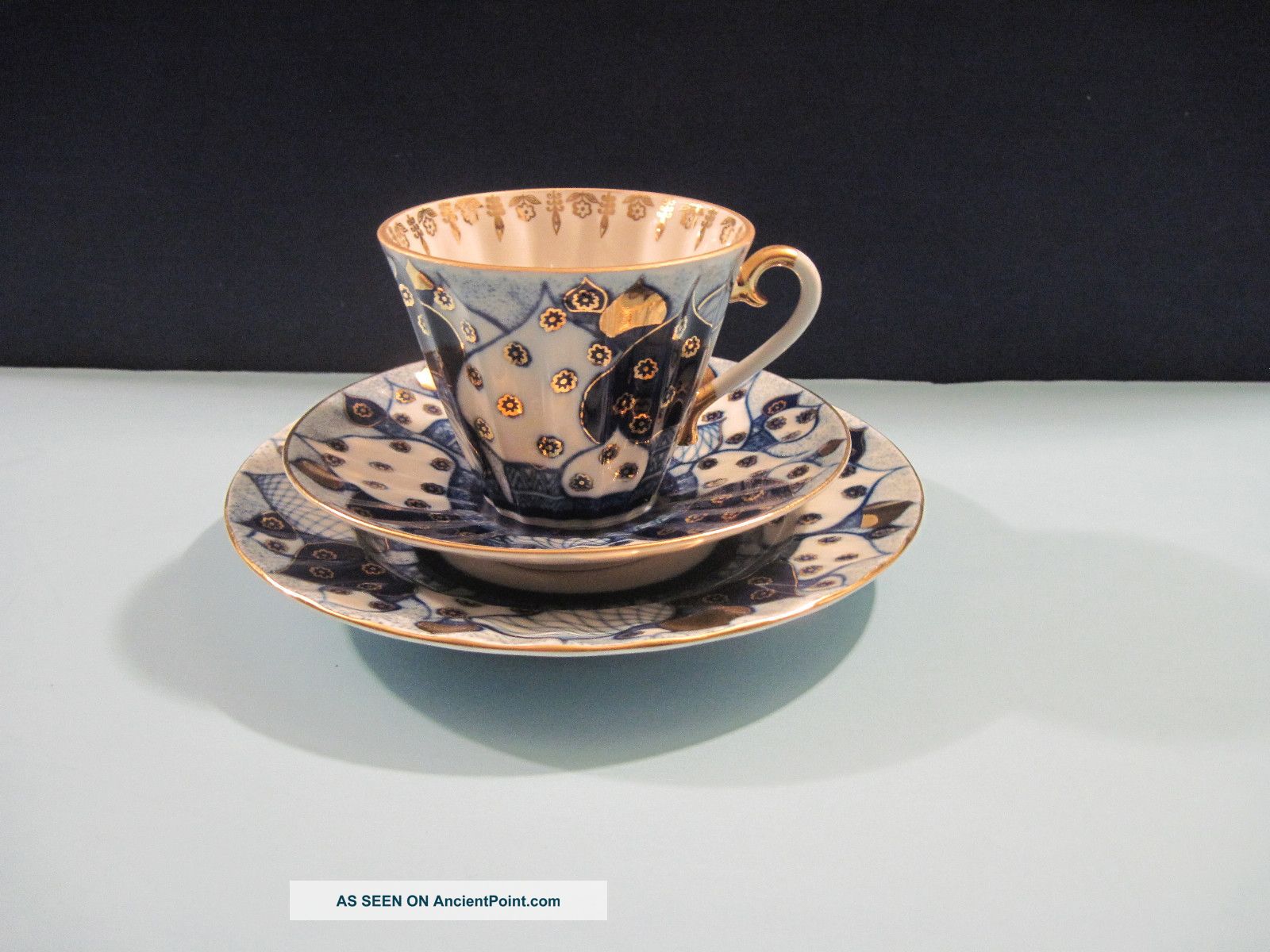 Lomonosov Domes Russian Porcelain Cup N Sauser And Dessert Plate Cups & Saucers photo
