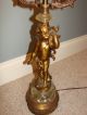 Antique Angel With Candelabra Light Brass With Crystal Light L@@k Lamps photo 2