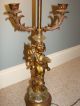 Antique Angel With Candelabra Light Brass With Crystal Light L@@k Lamps photo 3