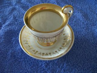 Imperial Antique Russian Porcelain Cup And Saucer photo