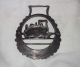 Unusual Collectors Horse Brass With Train On It Metalware photo 1