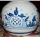 Antique Deruta Majolica Decanter Stick Vase Blue White Mint Italy Italian Vases photo 3