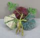 Antique Glass Seed Bead Flower Corsage Decoration - Wired Bead Blossoms & Leaves Other photo 1