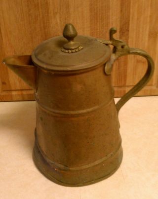 Rustic Copper And Bronze Pitcher Kettle Antique photo