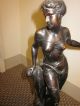 Art Nouveau Bronze And Etched Glass Lamp Lamps photo 2
