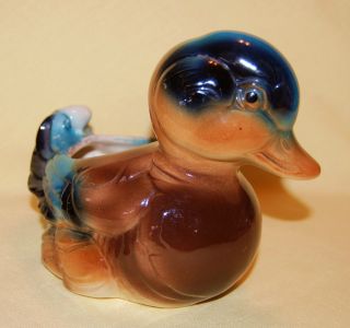 Vintage Ceramic Royal Copley Pottery Darling Duck Bird Figurine/planter photo
