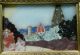 Pietra Dura Plaque Vintage Italian Firenze Italy Landscape Framed Other photo 1