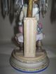 Antique Old Paris Porcelain Pr Figural Candelabra 1850s Lamps photo 9