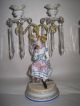 Antique Old Paris Porcelain Pr Figural Candelabra 1850s Lamps photo 1