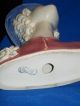 Large Antique Porcelain Art Deco Lady Flapper Bust Figurine Half Doll Rel Figurines photo 8