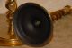 Set Of 2 - Antique English Edwardian - Style Open Barley Twist Brass Candlesticks Metalware photo 5
