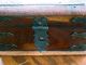 Antique Wooden Box Circa 1890 Hand Crafted Detailed Metal Decoration Boxes photo 1
