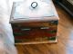 Antique Wooden Box Circa 1890 Hand Crafted Detailed Metal Decoration Boxes photo 3