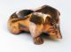 1936 Ronson Amw Copper Metal Dachshund Doxie Dog Pipe Holder Rest Metalware photo 1