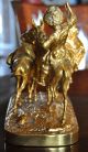 Antique Russian Gilt Bronze Of A Boy With Donkeys By Lanceray,  Lansere Metalware photo 5
