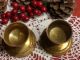 Antique Solid Brass Candle Holders Pair Metalware photo 1