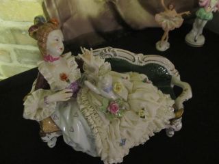 Unterweissbach Porcelain Germany Lady On Couch photo