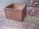 Antique Wood Spice Box W Feathery Christmas Tree Primitives photo 2