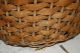 Antique Primitive Folk Art Wicker Basket Doyle Tag In Place17 ' By 12 