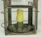 Early Primitive 19th C.  Punched Tin & Glass Candle Lantern W/stars Aafa Primitives photo 11
