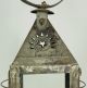 Early Primitive 19th C.  Punched Tin & Glass Candle Lantern W/stars Aafa Primitives photo 5