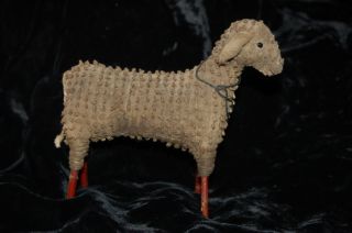 Wonderful One Of A Kind - Kay Cloud - Saw Dust Doll Signed Chenille Sheep photo