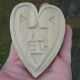 Antique Primitive Heart Star Maple Sugar Mold With Metal Band And Clip Primitives photo 6