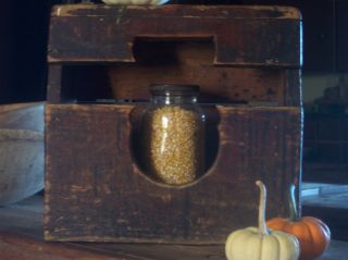 Primitive Early Old Antique Wood Box Unique Bin 4 Your Buttery Or Pantry Needs photo
