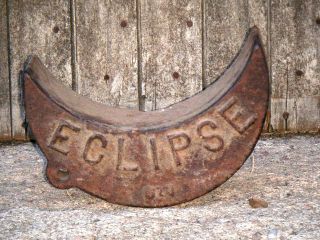 Antique Eclipse B13 Cast Iron Windmill Weight Crescent Moon For The Outhouse photo