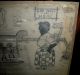 Antique 1800s - Early1900s Primitive Black Folk Art Drawing Signed By Artist Primitives photo 4