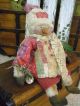 Primitive Snowman Doll Antique Quilt Folk Art Snowman Doll Old Wool Old Linen Primitives photo 10