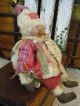 Primitive Snowman Doll Antique Quilt Folk Art Snowman Doll Old Wool Old Linen Primitives photo 2