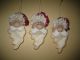 Primitive Hc Winter Christmas Holiday Santa Claus Set 3 Bowl Fillers Ornies Primitives photo 4