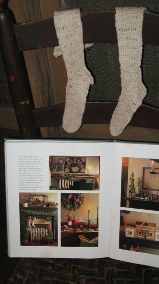 Fabulous Early Primitive Old Antique Handmade Long Child ' S Stockings Socks Aafa photo