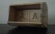 Antique Pine Wood & Brass Butter Press Mold Stamp Double Letter 