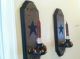 Primitive,  Americana,  Country Crackled Candle Sconces,  Candles And Pips Primitives photo 1