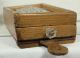 Antique Handmade Primitive Wood Cheese Food Box Grater Punched Tin W/drawer Aafa Primitives photo 1