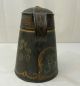 Antique American Folk Art Painted Toleware Tin Coffee Pot With Birds Primitives photo 2
