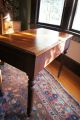 Antique Primitive 1 Drawer Stand/table/desk Rectangular Dovetail Drawer Turn Leg 1800-1899 photo 9