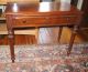 Antique Primitive 1 Drawer Stand/table/desk Rectangular Dovetail Drawer Turn Leg 1800-1899 photo 11