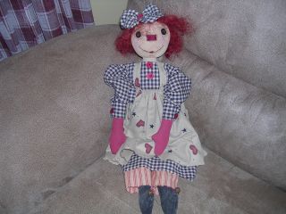 Adorable Primitive Look Cloth Doll Needs A New Home photo