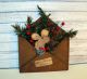 Primitive Folk Art Handmade Country Mouse Doll Christmas Rusty Tin Envelope Primitives photo 2