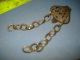 18th Century Fancy 1780 ' S Bright Cut Design Chatelaine Clip & Chain Primitives photo 1